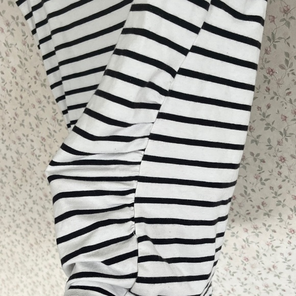 BumpStart Black and White Striped Short Sleeve Maternity Tee - Picture 9 of 10